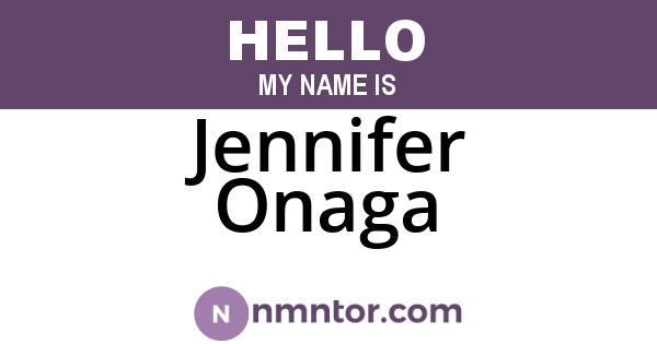 Jennifer Onaga