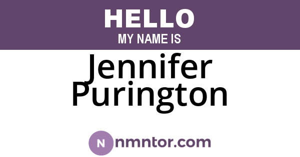 Jennifer Purington