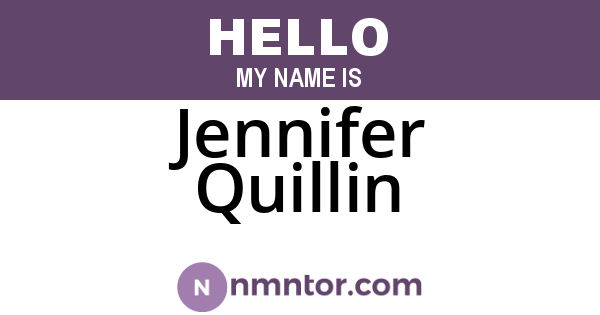 Jennifer Quillin