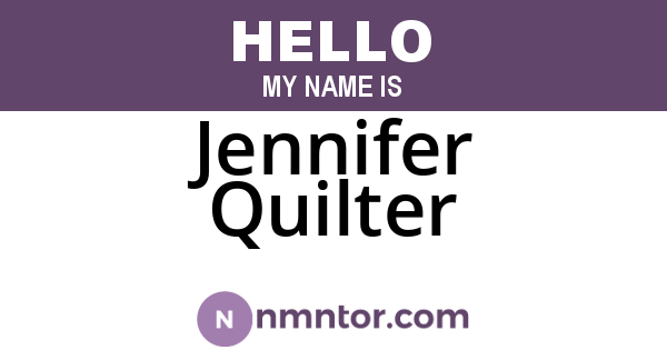 Jennifer Quilter