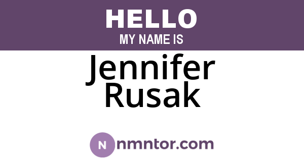 Jennifer Rusak