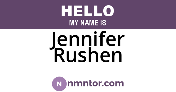 Jennifer Rushen