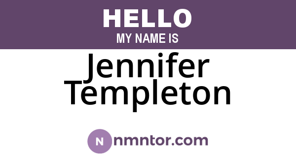 Jennifer Templeton
