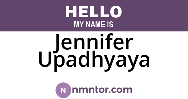 Jennifer Upadhyaya
