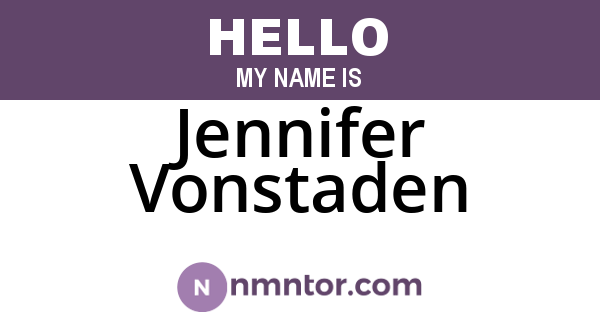Jennifer Vonstaden
