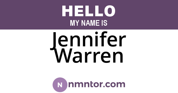 Jennifer Warren
