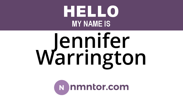 Jennifer Warrington
