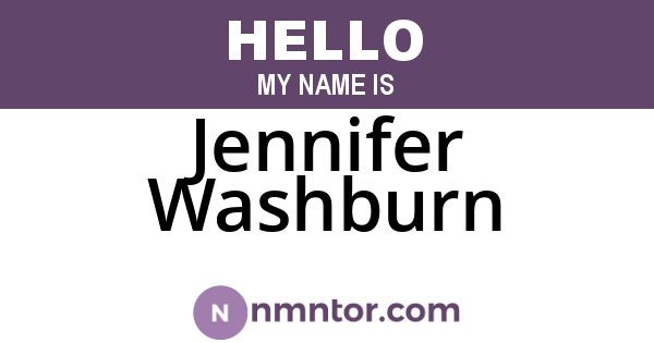 Jennifer Washburn