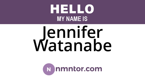 Jennifer Watanabe
