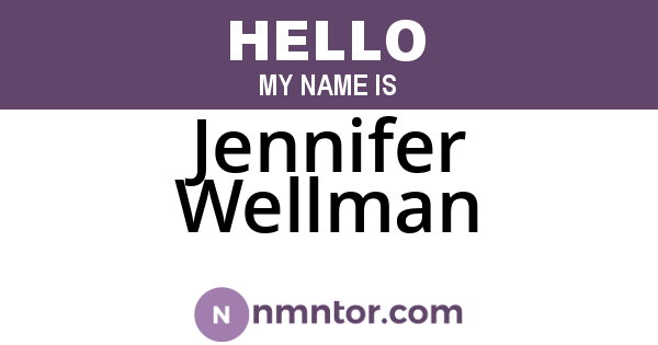 Jennifer Wellman