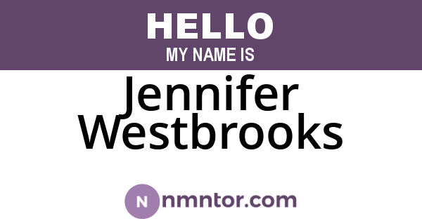 Jennifer Westbrooks