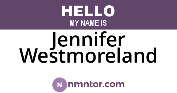 Jennifer Westmoreland