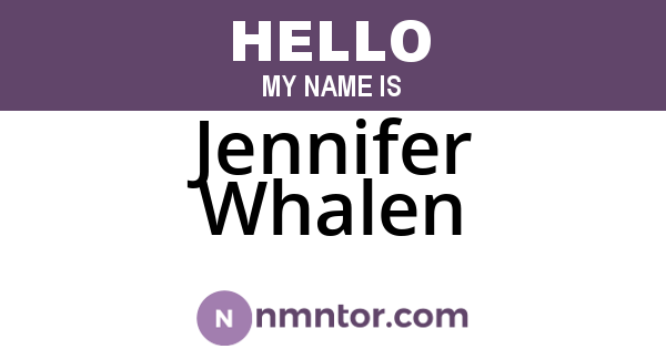 Jennifer Whalen