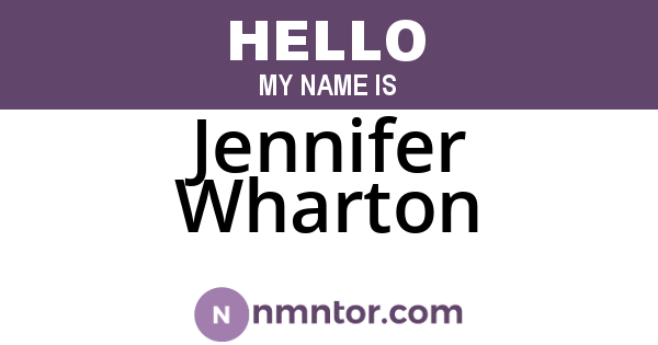 Jennifer Wharton