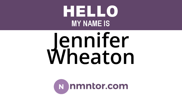 Jennifer Wheaton