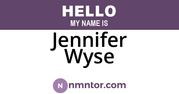 Jennifer Wyse