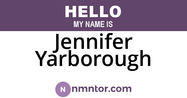 Jennifer Yarborough