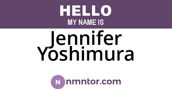 Jennifer Yoshimura