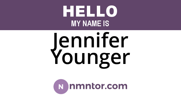Jennifer Younger