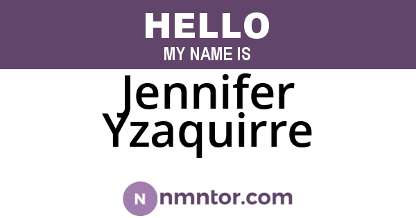 Jennifer Yzaquirre