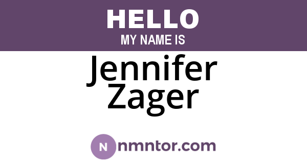 Jennifer Zager