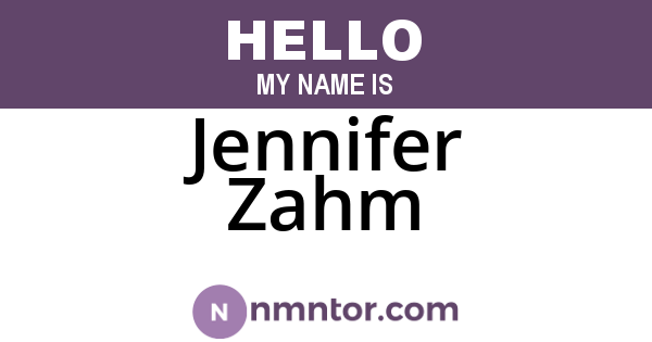 Jennifer Zahm