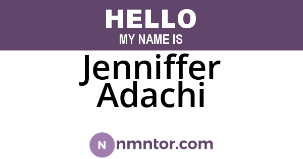 Jenniffer Adachi