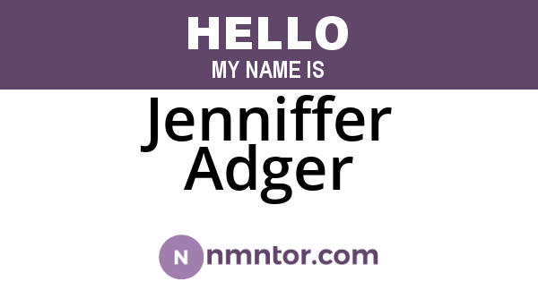 Jenniffer Adger