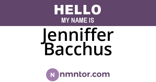 Jenniffer Bacchus