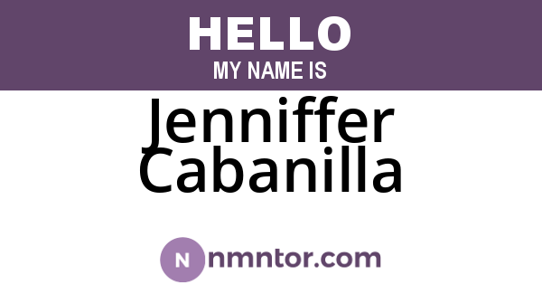 Jenniffer Cabanilla