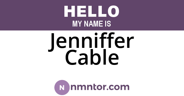 Jenniffer Cable