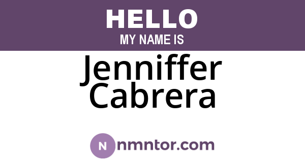 Jenniffer Cabrera