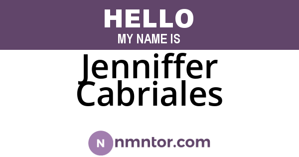 Jenniffer Cabriales