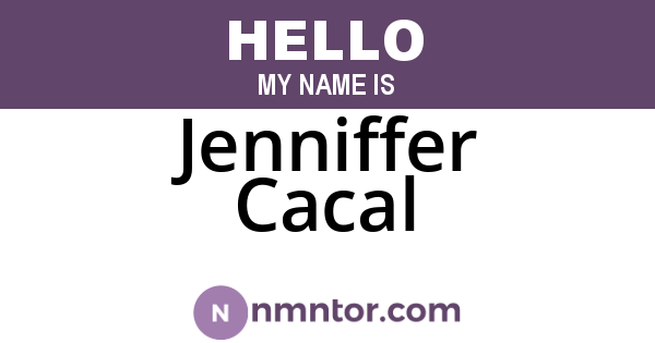 Jenniffer Cacal