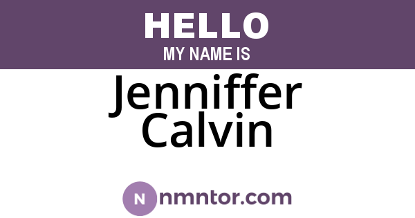 Jenniffer Calvin