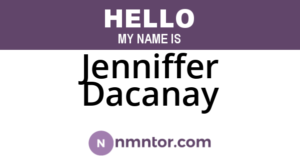 Jenniffer Dacanay