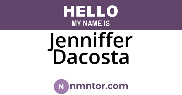 Jenniffer Dacosta