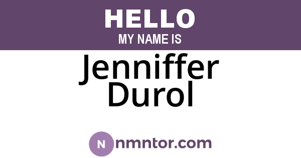 Jenniffer Durol