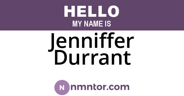 Jenniffer Durrant