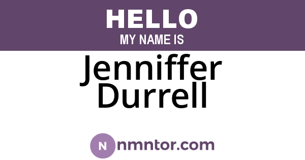 Jenniffer Durrell