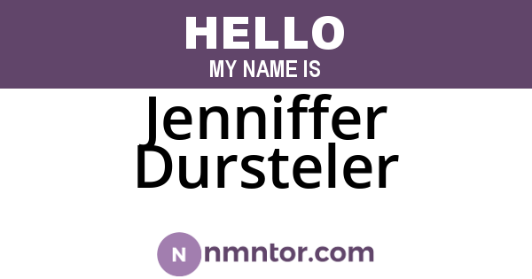 Jenniffer Dursteler