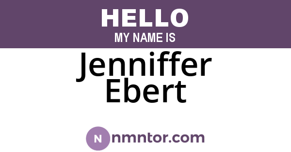 Jenniffer Ebert