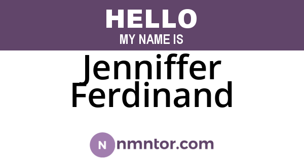 Jenniffer Ferdinand