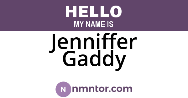 Jenniffer Gaddy