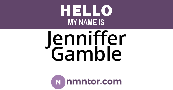 Jenniffer Gamble