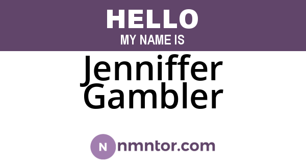 Jenniffer Gambler