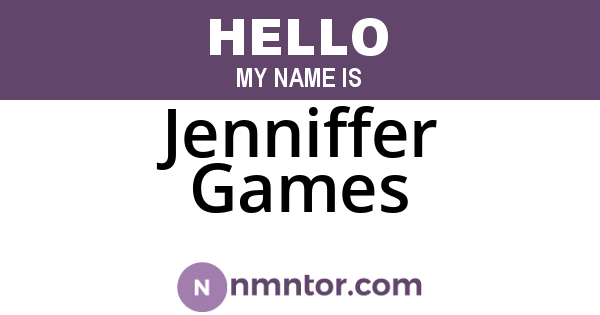 Jenniffer Games