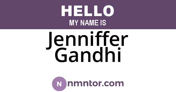 Jenniffer Gandhi