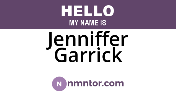 Jenniffer Garrick