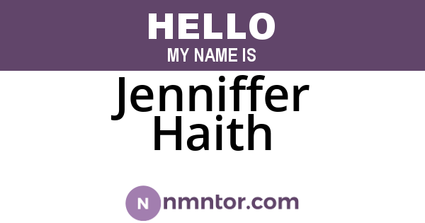 Jenniffer Haith